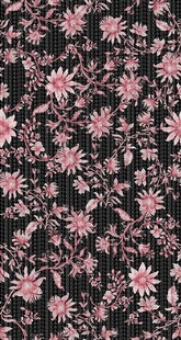粉色花卉黑色底纹图案