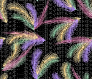 彩色羽毛无缝图案背景