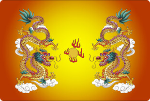 双龙戏珠中式传统图案