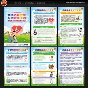 全国残疾预防日展板