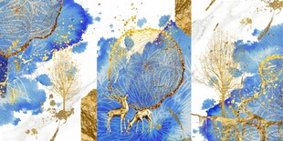 抽象艺术麋鹿画