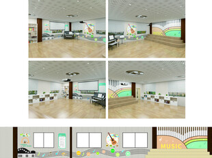 音乐教室室内场景展示