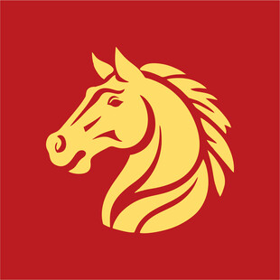 金色马头标志设计