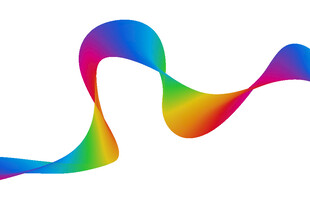 彩色渐变波浪图形设计