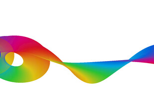 彩色渐变波浪线条图案