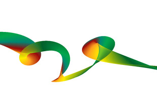 多彩动感飘带图形设计