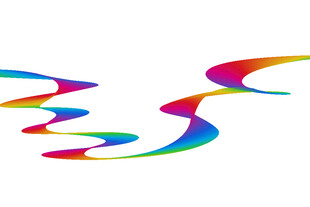 多彩飘逸线条图案