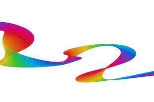 多彩渐变字母R2设计元素