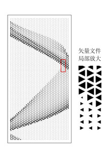 大小三角形镂空曲线