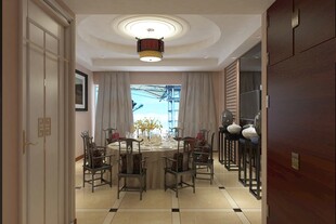 酒店包厢餐厅效果图