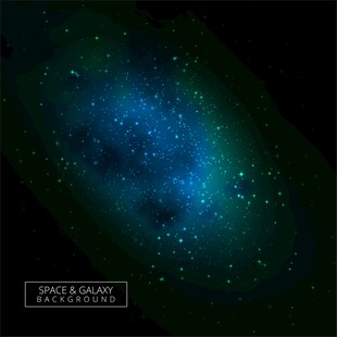 梦幻深邃的蓝色星云