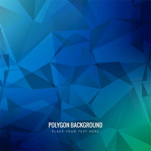 蓝色多边形渐变背景图