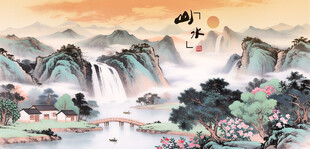 山水国画意境图