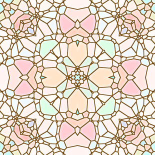 几何花卉抽象图案设计