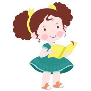 开学季穿着蓬蓬裙拿着书籍的女孩