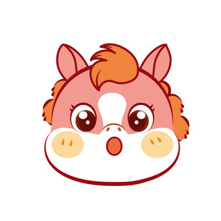 可爱小马卡通头像