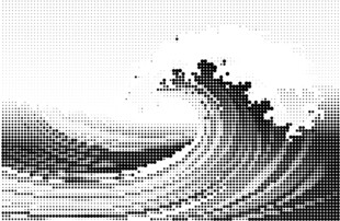 海浪圆点镂空板铝板冲孔