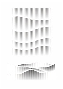波浪形白色几何图案设计