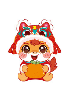 可爱小马头虎脑玩偶形象