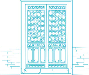 中式镂空门窗设计图 建筑