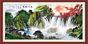 国画瀑布