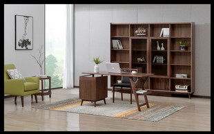 现代简约风格书房场景