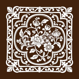 复古花纹镂空装饰图案