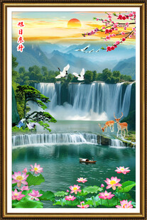 竖版山水画
