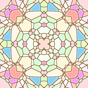 多彩几何花纹图案设计