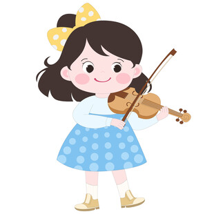 开学季兴趣班音乐课拉小提琴女孩