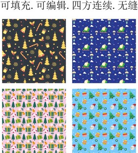 卡通圣诞图案 童趣雪人 铃铛