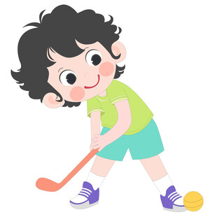 开学季运动会体育课打曲棍球男孩