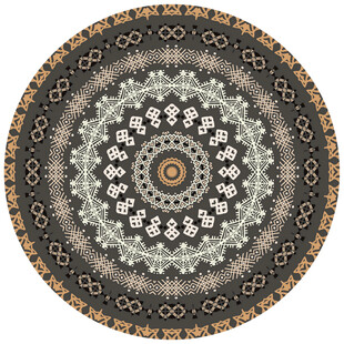 圆形复印花图案