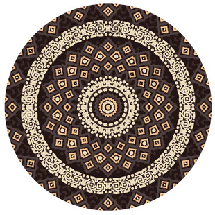 圆形复古民族风图案