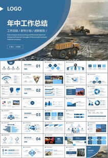 采矿业工作总结新年计划PPT