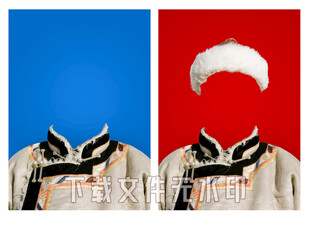证件照 蒙古族服饰 