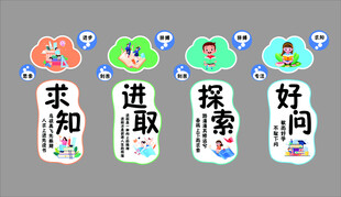 小学教室布置装饰班级文化墙贴