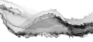 水墨风格抽象波浪图案