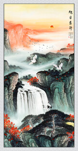 玄关画旭日东升