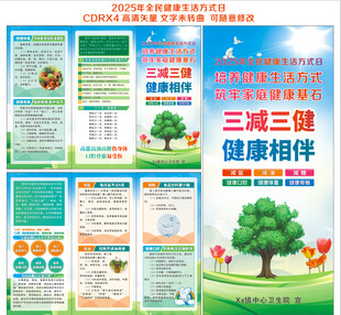 三减三健宣传单页折页