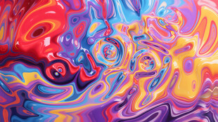 绚丽多彩流体艺术图案