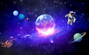 梦幻宇宙中的宇航员与星球