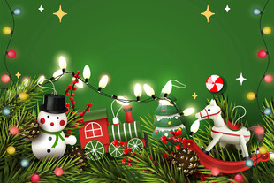 圣诞绿植装饰小景