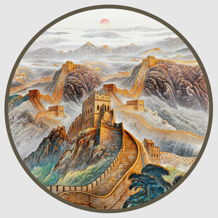 圆形长城装饰画