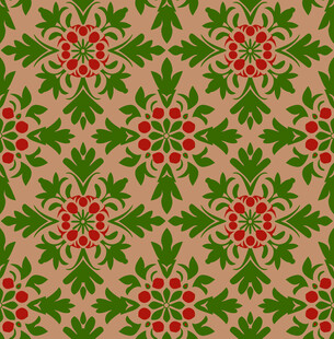 复古花卉几何图案纹理