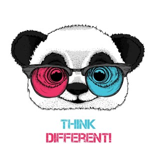 服装印花矢量戴墨镜熊猫