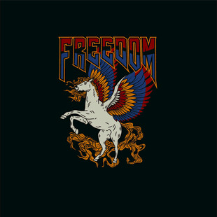 服装印花矢量奇幻独角兽图案