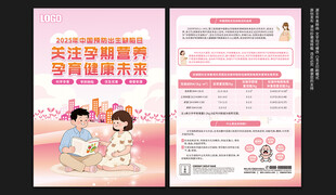 中国预防出生缺陷日宣传单