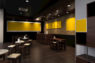 现代简约风餐厅室内场景