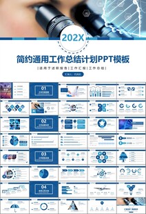 生物医疗科技DNA模板PPT